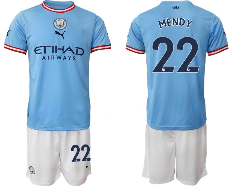 Cheap Men 2022-2023 Club Manchester City home blue 22 Soccer Jersey